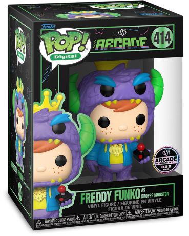 Figurine Funko Pop Freddy Funko #414 Freddy Funko en Monstre Droppp (Violet) - Digital pop
