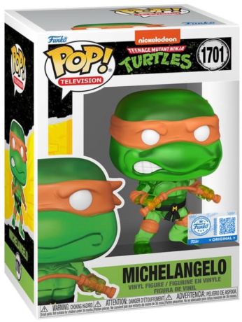 Figurine Funko Pop Tortues Ninja #1701 Michelangelo (Translucide)