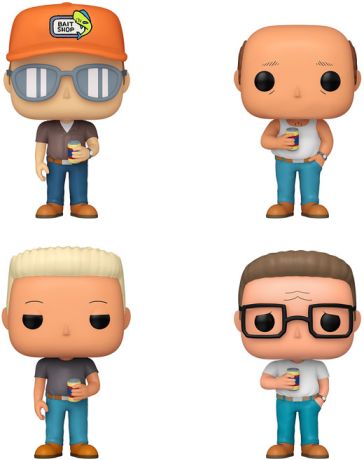 Figurine Funko Pop Les Rois du Texas Dale Gribble / Hank Hill / Bill Dauterive / Boomhauer - Pack