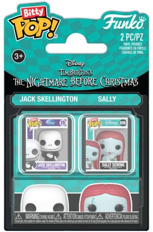 Figurine Funko Pop L'étrange Noël de M. Jack [Disney] Jack Skellington & Sally - Bitty Pop Pack