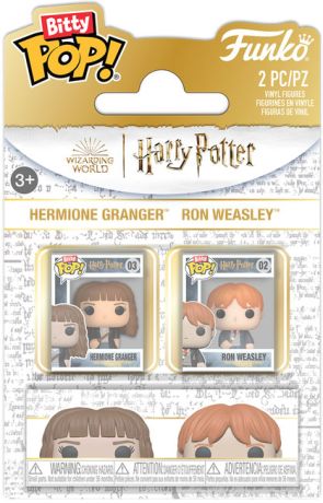 Figurine Funko Pop Harry Potter Hermione Granger & Ron Weasley - Bitty Pop Pack