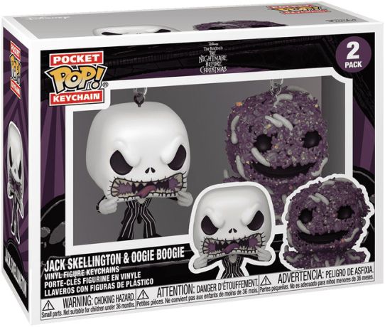 Figurine Funko Pop L'étrange Noël de M. Jack [Disney] Jack Skellington & Oogie Boogie (Porte-clés) - Pack