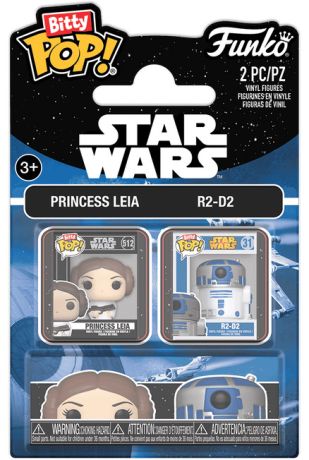 Figurine Funko Pop Star Wars 4 : Un nouvel espoir Princesse Leia & R2-D2 - Bitty Pop Pack