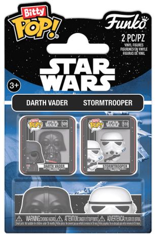 Figurine Funko Pop Star Wars 4 : Un nouvel espoir Dark Vador & Stormtrooper - Bitty Pop Pack