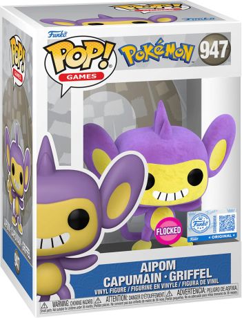 Figurine Funko Pop Pokémon #947 Aipom - Capumain - Griffel Flocked (EMEA)