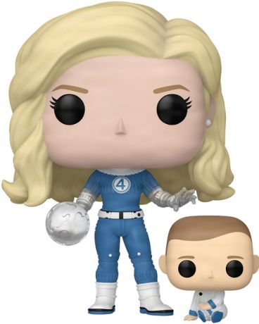 Figurine Funko Pop Les 4 Fantastiques, premiers pas [Marvel] #1514 Femme Invisible & Franklin