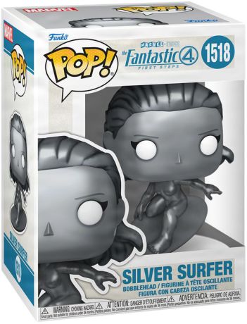 Figurine Funko Pop Les 4 Fantastiques, premiers pas [Marvel] #1518 Surfer d'argent