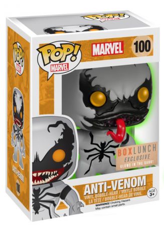 Figurine Funko Pop Marvel Comics #100 Anti-Venom - Brillant dans le noir