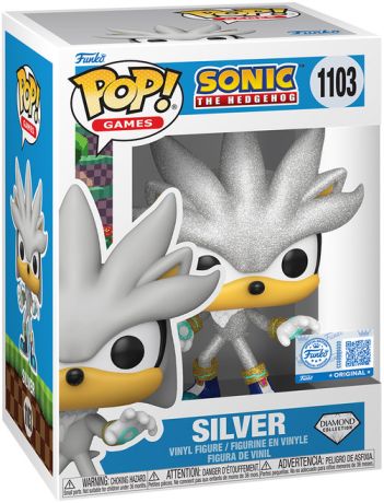 Figurine Funko Pop Sonic le Hérisson #1103 Silver - Diamant