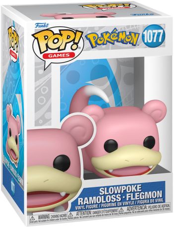 Figurine Funko Pop Pokémon #1077 Slowpoke - Ramoloss - Flegmon (EMEA)