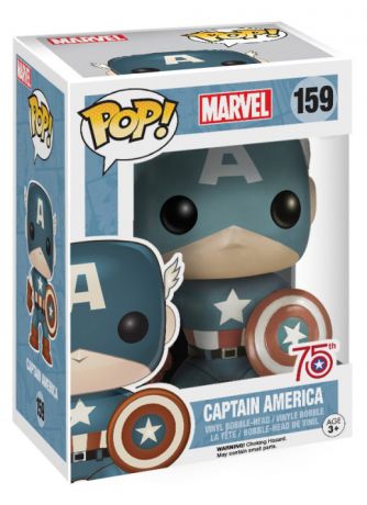 Figurine Funko Pop Marvel Comics #159 Captain America avec bouclier - Sepia