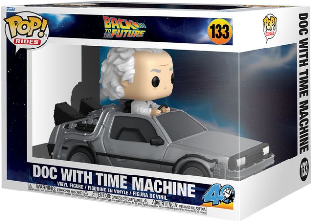 Figurine Funko Pop Retour vers le Futur #133 Doc avec La machine à remonter le temps