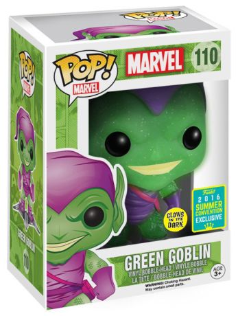 Figurine Funko Pop Marvel Comics #110 Bouffon Vert avec planeur - Glow in the Dark