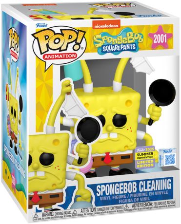 Figurine Funko Pop Bob l'Eponge #2001 Bob l'éponge nettoie