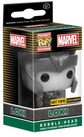 Figurine Funko Pop Marvel Comics Loki noir et blanc