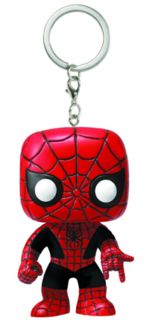 Figurine Funko Pop Marvel Comics Spider-Man rouge et noir - Porte-clés
