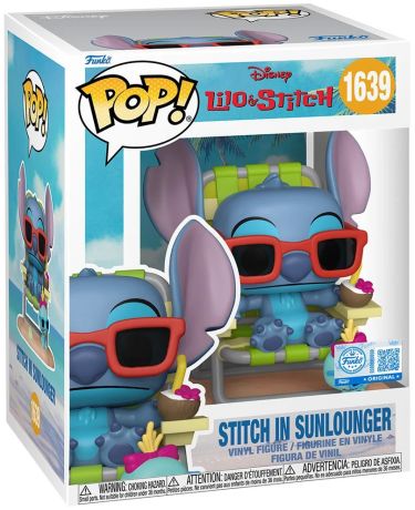 Figurine Funko Pop Lilo et Stitch [Disney] #1639 Stitch  sur une chaise longue