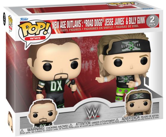Figurine Funko Pop WWE New Age Outlaws : Road Dogg Jesse James & Billy Gunn - Pack