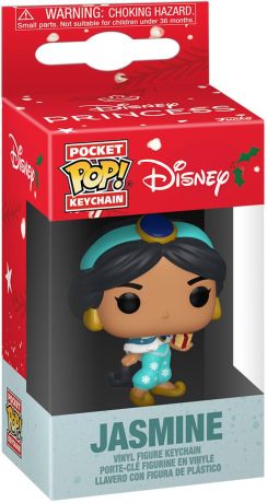 Figurine Funko Pop Disney Jasmine (Noël) - Porte-clés