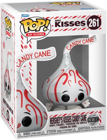 Figurine Funko Pop Icônes de Pub #261 Hershey's Kisses Candy Cane - Métallique
