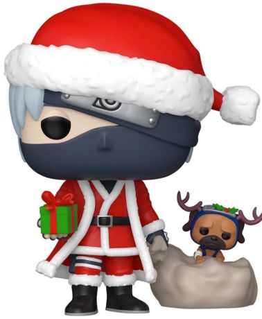 Figurine Funko Pop Naruto #2050 Kakashi Hatake avec Pakkun (Noël)