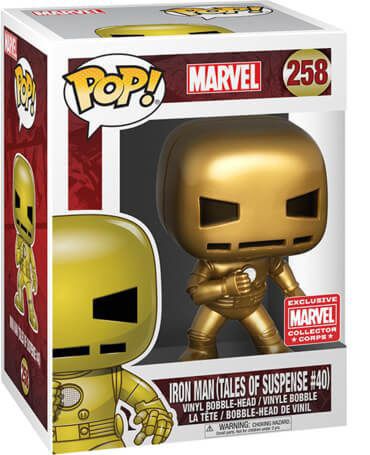 Figurine Funko Pop Marvel Comics #258 Iron Man - Or