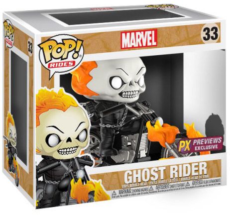 Figurine Funko Pop Marvel Comics #33 Ghost Rider sur sa moto