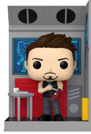 Figurine Funko Pop Marvel Studios - L'anniversaire des 10 ans Tony Stark dans son atelier - Nook