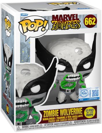 Figurine Funko Pop Marvel Zombies #662 Zombie Wolverine - Glow in the Dark