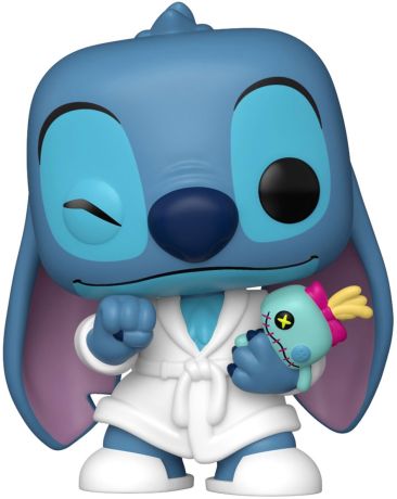 Figurine Funko Pop Lilo et Stitch [Disney] #1608 Stitch en Peignoir avec Scrump