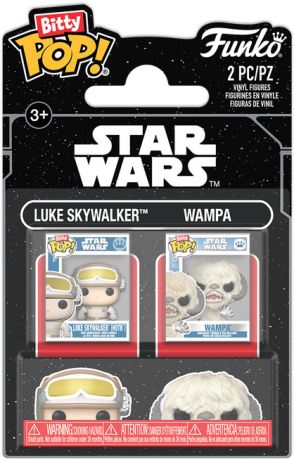 Figurine Funko Pop Star Wars Divers Luke Skywalker & Wampa - Pack Bitty Pop