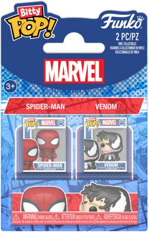 Figurine Funko Pop Marvel Comics Spider-Man & Venom - Pack Bitty Pop
