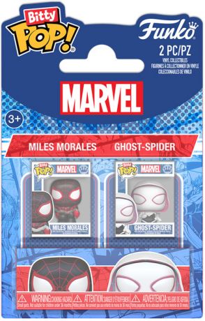 Figurine Funko Pop Marvel Comics Miles Morales & Ghost-Spider - Pack Bitty Pop