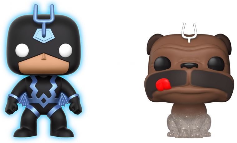 Figurine Funko Pop Marvel Comics BlackBolt & Lockjaw - 2 Pack - Brillant dans le noir et paillettes