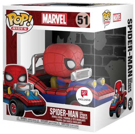 Figurine Funko Pop Marvel Comics #51 Spider-Man avec spidermobile