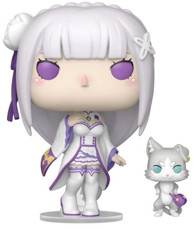 Figurine Funko Pop Re:Zero - Re:vivre dans un autre monde à partir de zéro #2112 Emilia avec Puck
