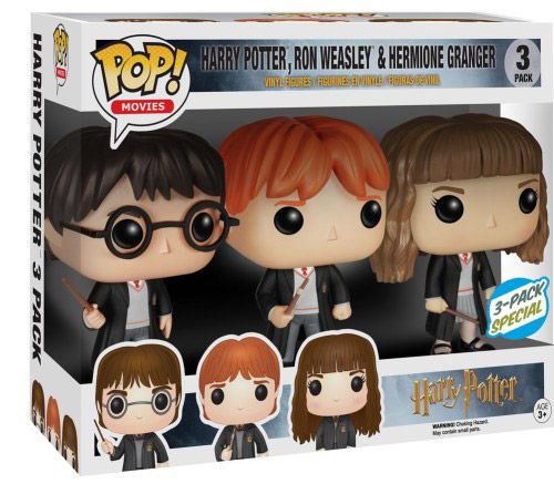 Figurine Funko Pop Harry Potter Harry Ron & Hermione - 3 pack