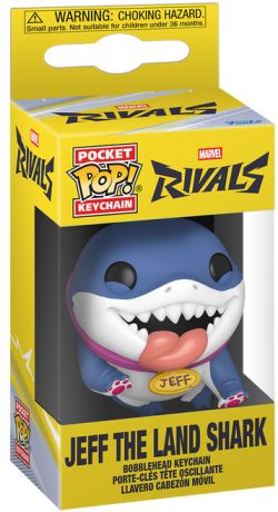Figurine Funko Pop Marvel Rivals Jeff le Requin Terrestre - Porte-clés