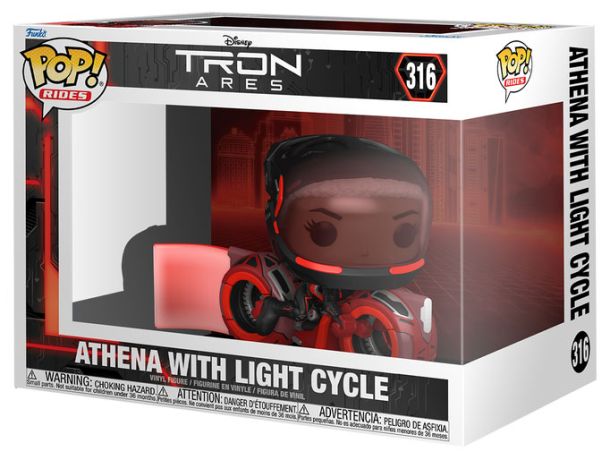 Figurine Funko Pop Tron : Ares [Disney] #316 Athena avec Lumière de la moto