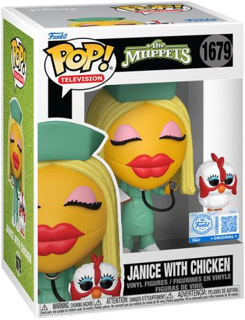 Figurine Funko Pop Les Muppets #1679 Janice avec Poulet
