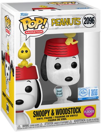 Figurine Funko Pop Snoopy #2096 Snoopy & Woodstock - Flocked
