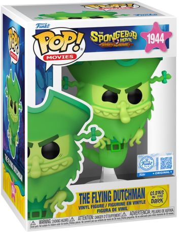 Figurine Funko Pop Bob l'Eponge #1944 Hollandais Volant (un pour tous, tous pirates !) - Glow in the Dark