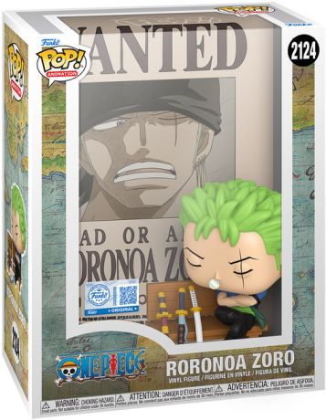 Figurine Funko Pop One Piece #2124 Roronoa Zoro - Poster