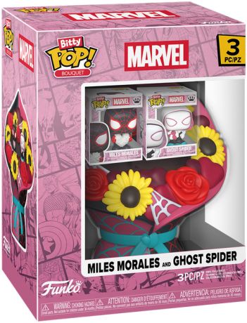 Figurine Funko Pop Marvel Comics Mile Morales & Ghost Spider Bouquet (Saint-Valentin) - Pack