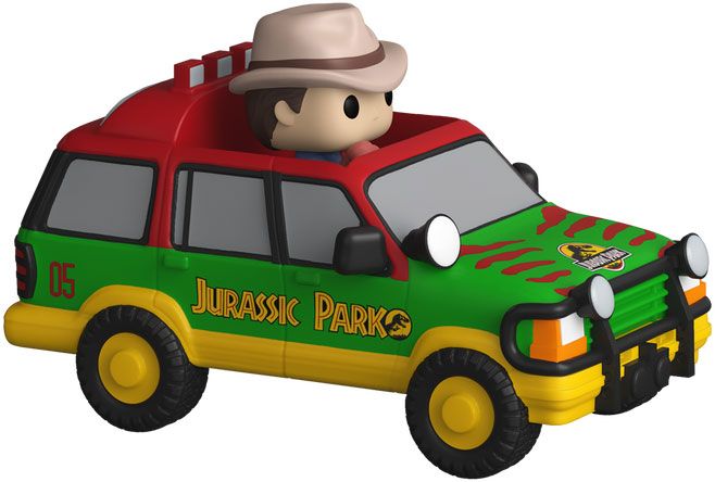 Figurine Funko Pop Jurassic Park Dr. Alan Grant et Jurassic SUV - Bitty Pop