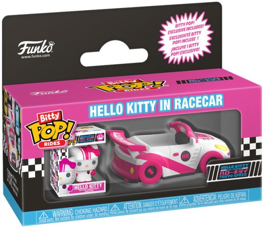 Figurine Funko Pop Sanrio Hello Kitty en voiture de course - Bitty Pop