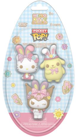 Figurine Funko Pop Sanrio Hello Kitty / Pompompurin / Kuromi (Pâques) - Pack Pocket