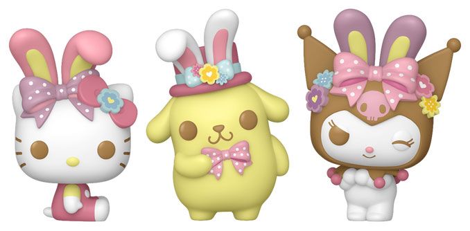Figurine Funko Pop Sanrio Hello Kitty / Pompompurin / Kuromi (Pâques) - Pack Pocket
