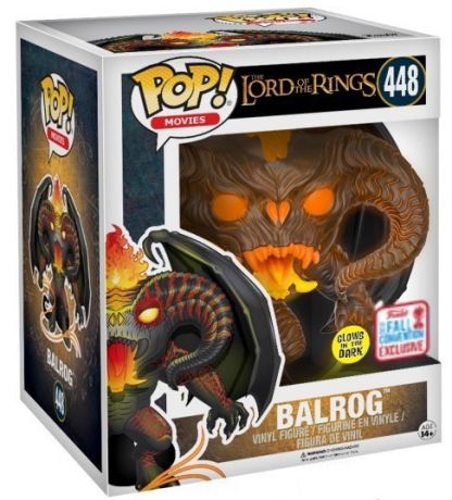 Figurine Funko Pop Le Seigneur des Anneaux #448 Balrog - Brillant dans le noir & Super sized