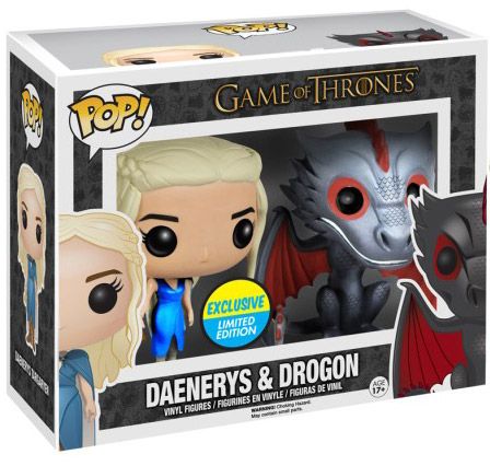 Figurine Funko Pop Game of Thrones Drogon & Daenerys - 2 Pack - Métallique